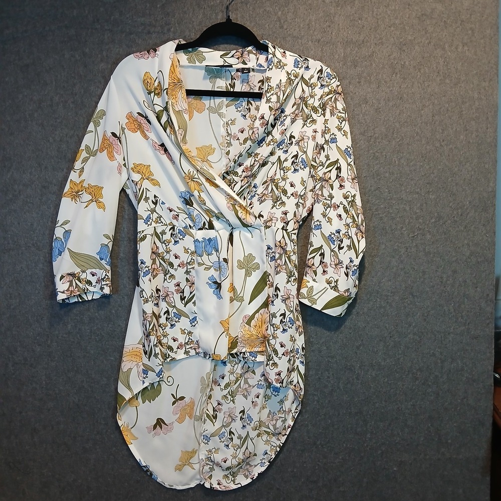 7th Ave sz S 3/4 sleeve floral fairy spring ethereal chic soft girl